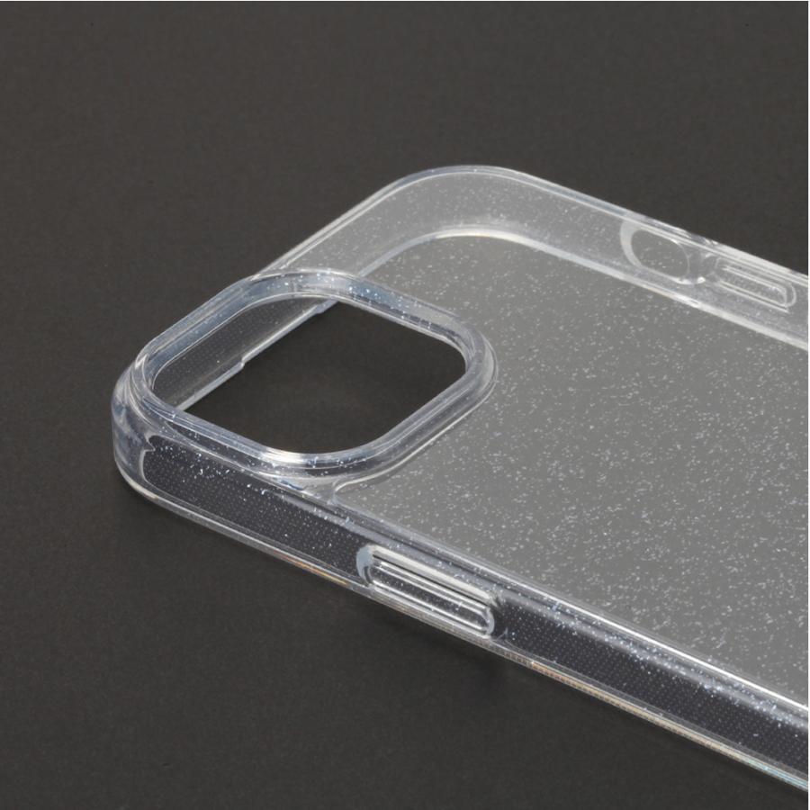 iPhone15 ケース カバー ラメ オーロラ オーロラカラー クリア 透明 シンプル ストラップホール グリッター レインボー iPhone 15｜pg-a｜07