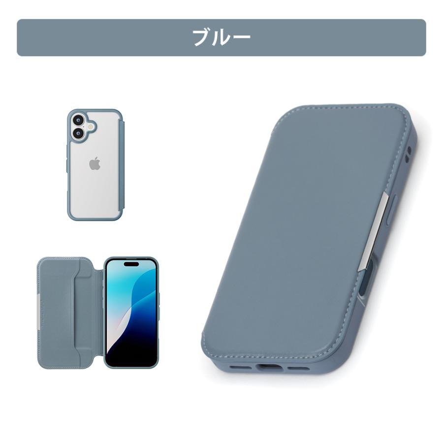 Premium Style iPhone16 ケース 手帳型 カバー ブラック