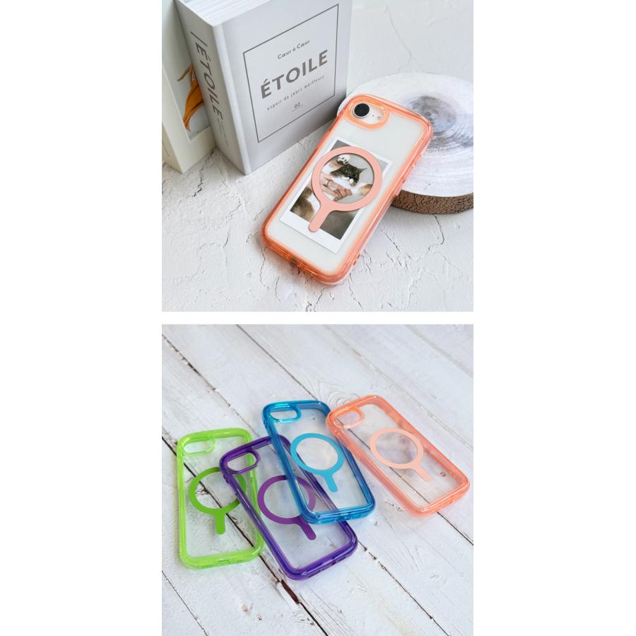 Premium Style iPhone16e ケース カバー パープル グリーン ブルー