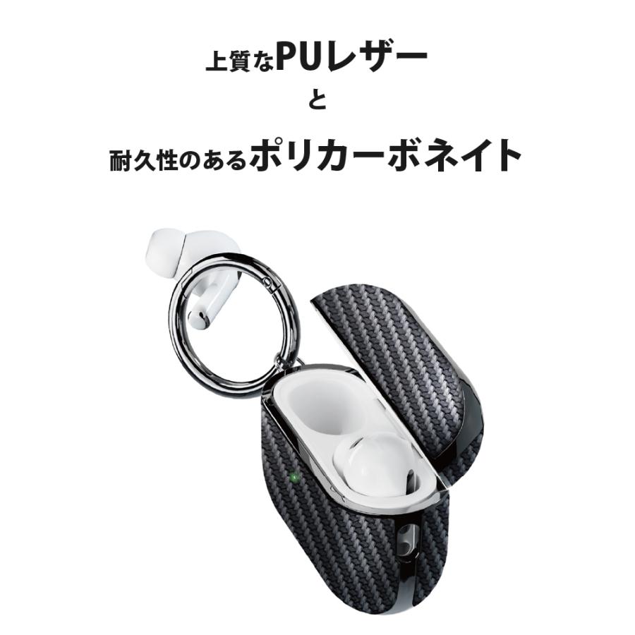 AirPods Pro 第2世代 第1世代 カバー ケース ブラック 黒 ベージュ カラビナ AirPodsPro AirPodsPro1 AirPodsPro2｜pg-a｜04