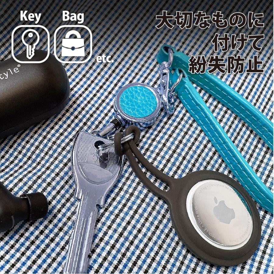 ☆Apple AirTag フルボディ ブラック ブルー シリコン製 保護カバー Premium Style AirTag エアタグ ケース カバー 保護ケース ストラップ