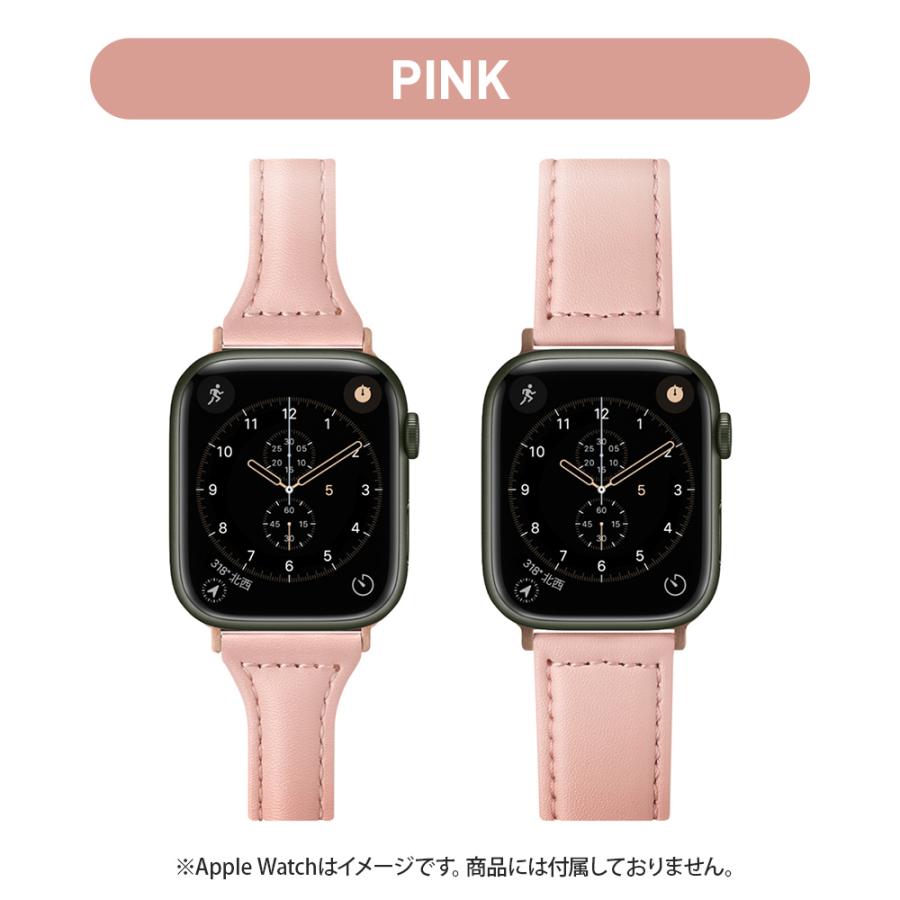 レザーカービング  アップル　ウォッチバンド　ピンク Apple Watch カーフレザーバンド (色：ピンク)|AppleWatch用