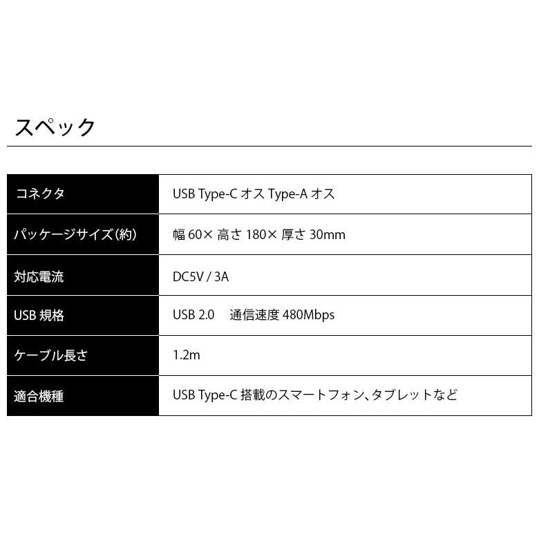 USBケーブル 充電 通信 USB Type-C Type-A コネクタ ケーブル 丸型 1.2m 120cm ブラック ホワイト ブルー ピンク グリーン 急速充電｜pg-a｜03