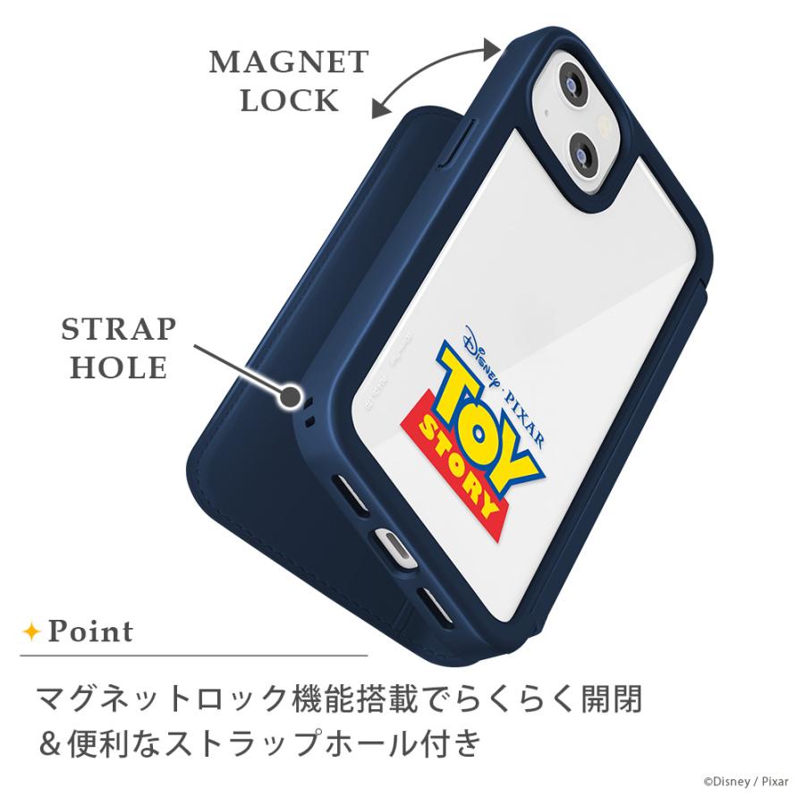 Premium Style iPhone15Plus ケース 手帳型 カバー ディズニー