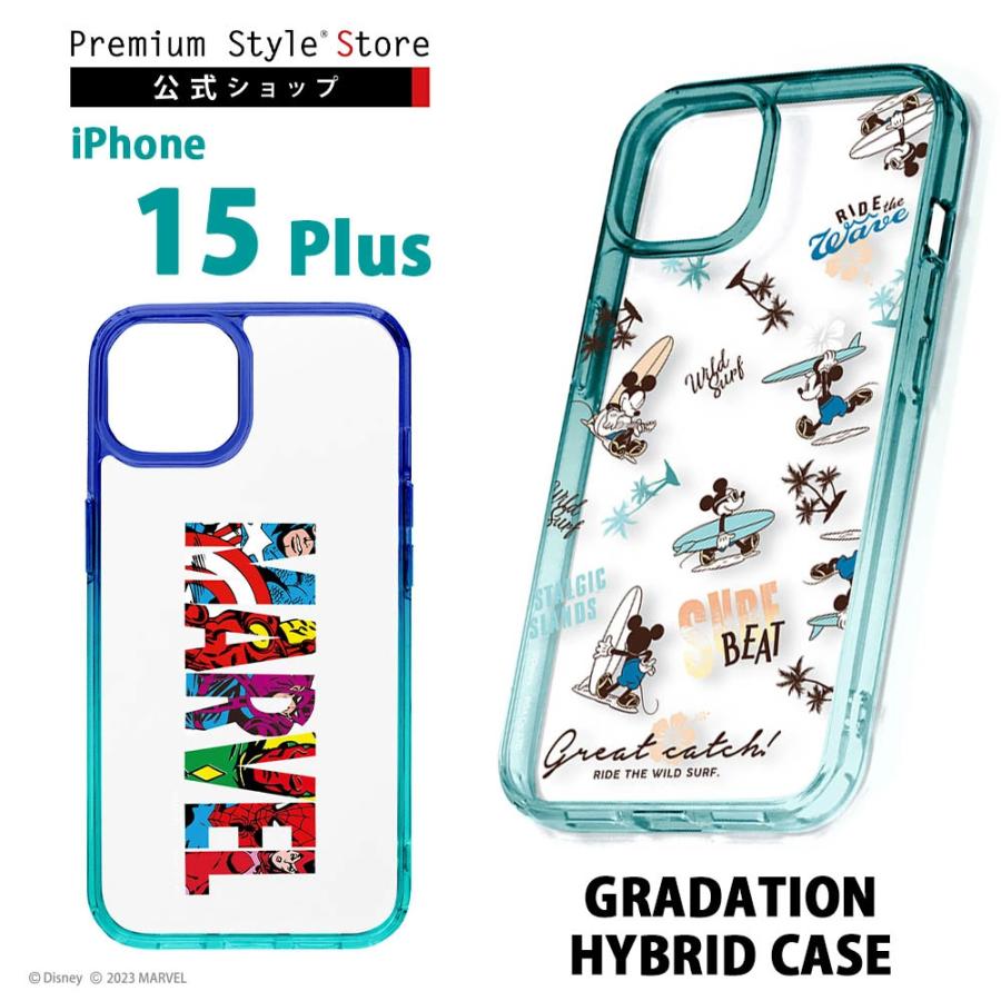 Premium Style iPhone15Plus ケース カバー グラデーション ディズニー