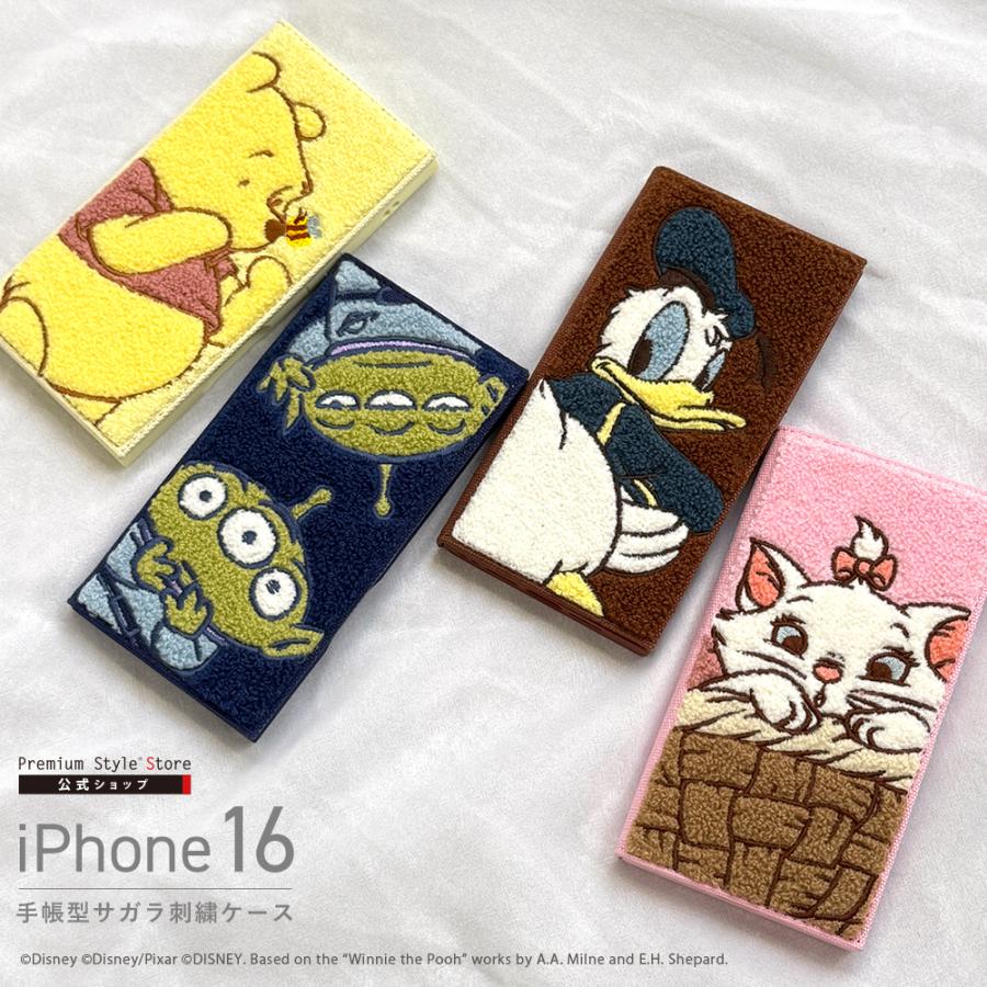 Premium Style iPhone16 ケース 手帳型 カバー ドナルドダック マリー