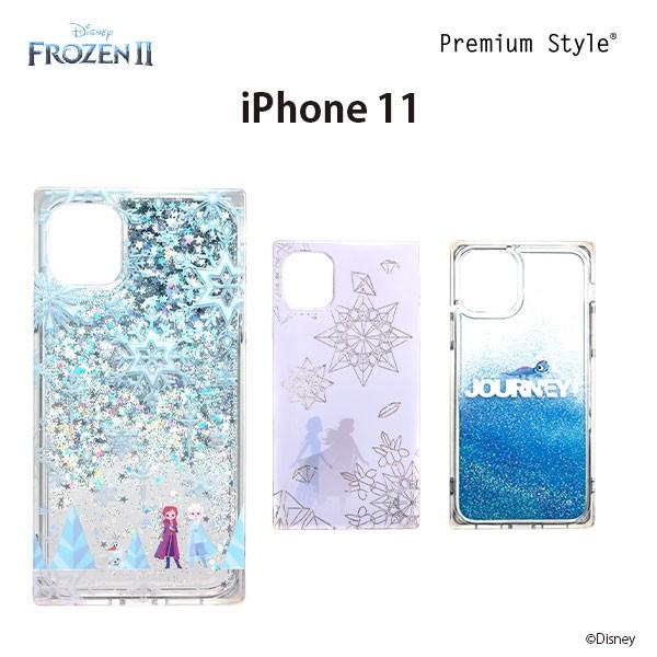 アウトレット  iPhone 11 ケース カバー グリッター ラメ ディズニー アナと雪の女王 アナ エルサ オラフ サラマンダー ストラップホール｜pg-a