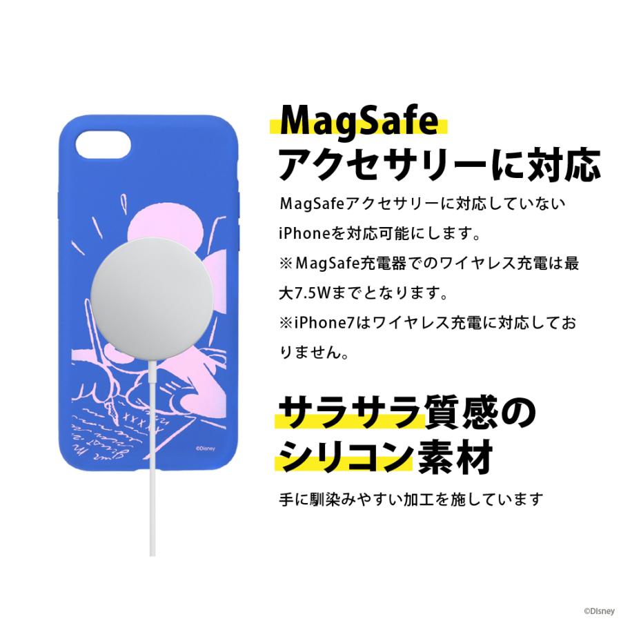 iPhone SE3 SE2 8 7 ケース カバー ディズニー キャラクター ミッキーマウス ミニーマウス Disney MagSafe マグセーフ 抗菌｜pg-a｜03