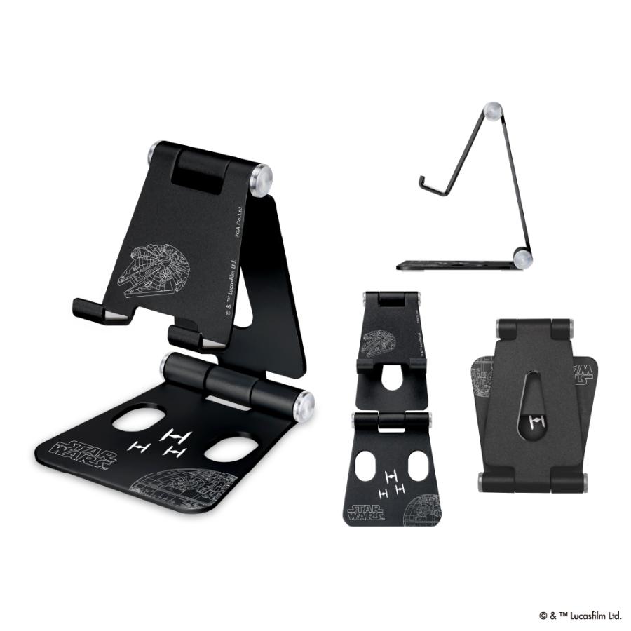 スマホスタンド スマホホルダー スター・ウォーズ マーベル ブラック レッド 黒 赤 スマートフォンスタンド | Premium Style | 03