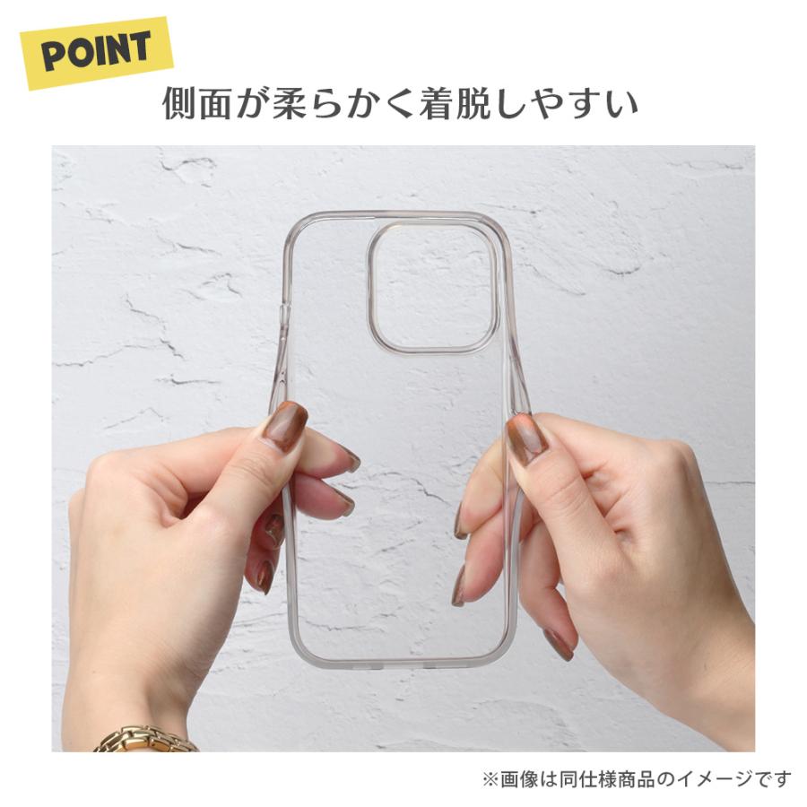 iPhone15 ケース カバー トムとジェリー キャラクター トム ジェリー クアッカー クリア 透明 総柄 マルチ ストラップホール｜pg-a｜04