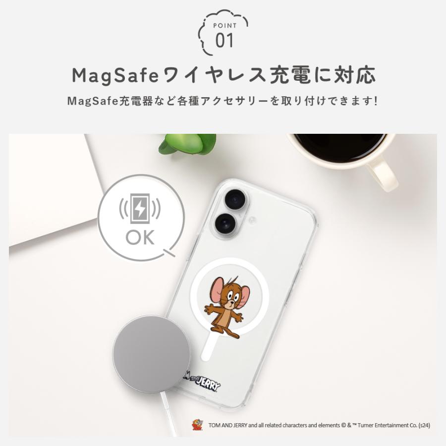 トムとジェリー /CASETiFY /iPhone16Proケース＋カードケース トムとジェリー iPhone16 Pro 対応 クリスタルクリアケース | た行