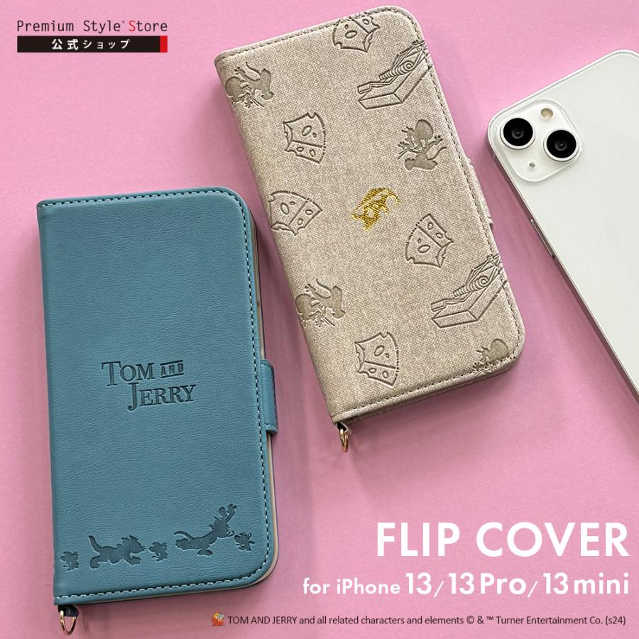 iPhone13・13Pro・13mini用 トムとジェリー フリップカバー