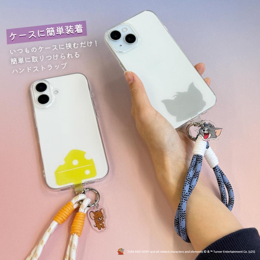 ハンドストラップ 携帯ストラップ トムとジェリー キャラクター トム ジェリー タフィー トムジェリ トムアンドジェリー | Premium Style | 01