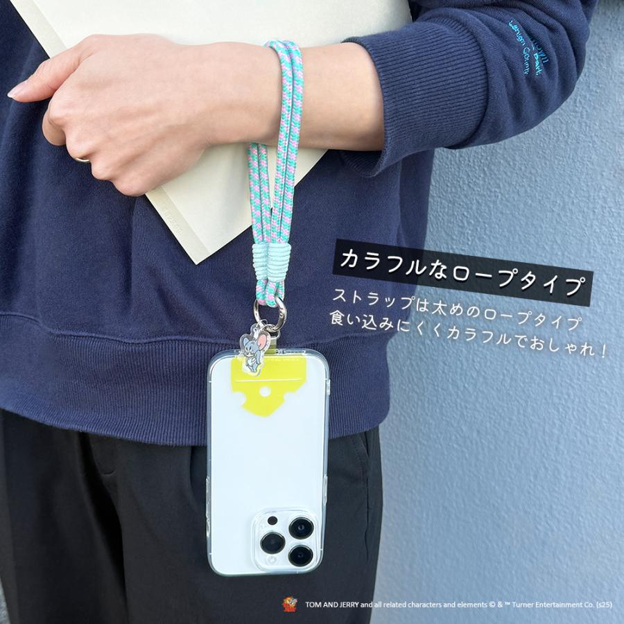 ハンドストラップ 携帯ストラップ トムとジェリー キャラクター トム ジェリー タフィー トムジェリ トムアンドジェリー | Premium Style | 04