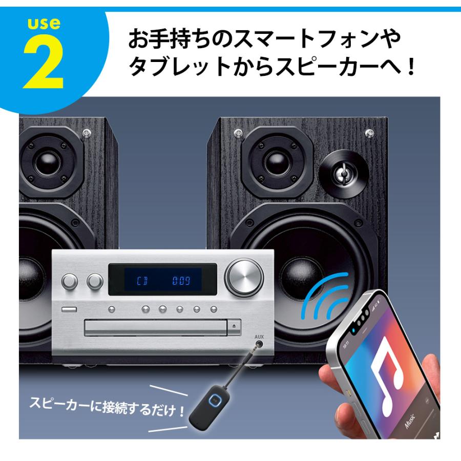 Bluetooth 5.0 トランスミッター レシーバー 受信 送信 RX TX