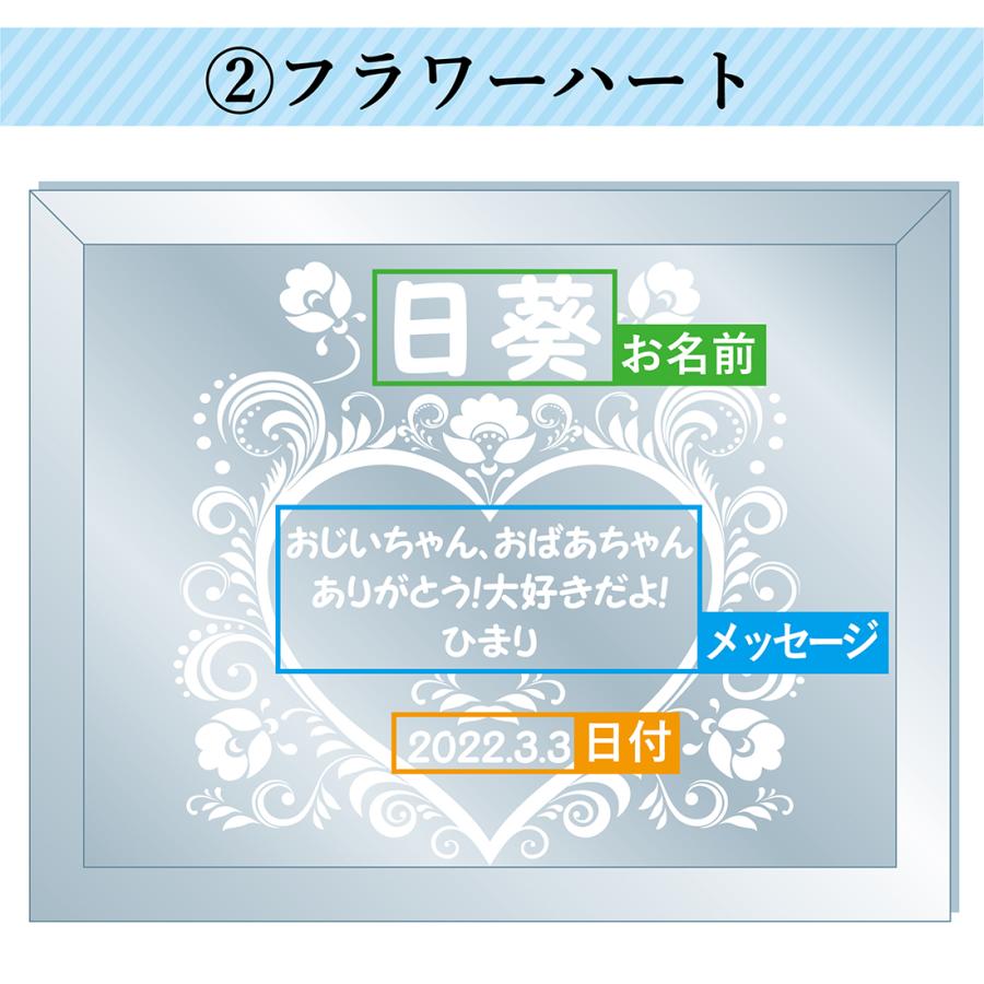 名入れ 写真立て 出産祝い 赤ちゃん ベビー クリアガラス フォト