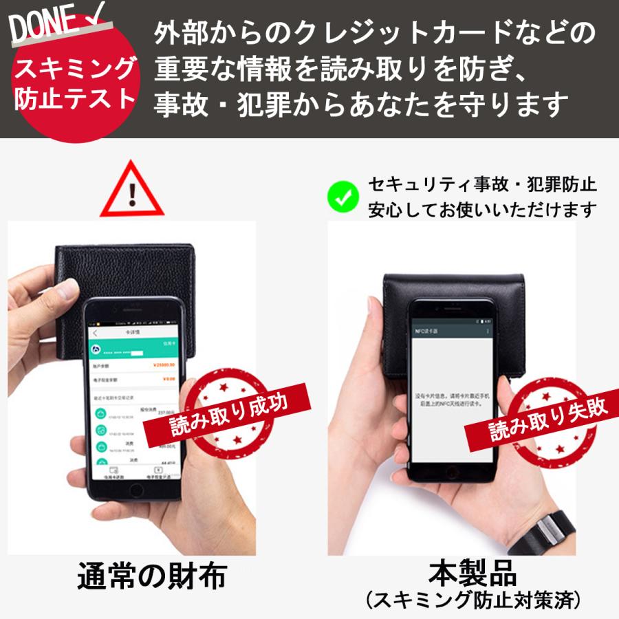 財布 メンズ 二つ折り コンパクト 小銭入れあり L字 ファスナー 革 レザー 50代 40代 30代 薄い オレンジ｜pg-store｜09