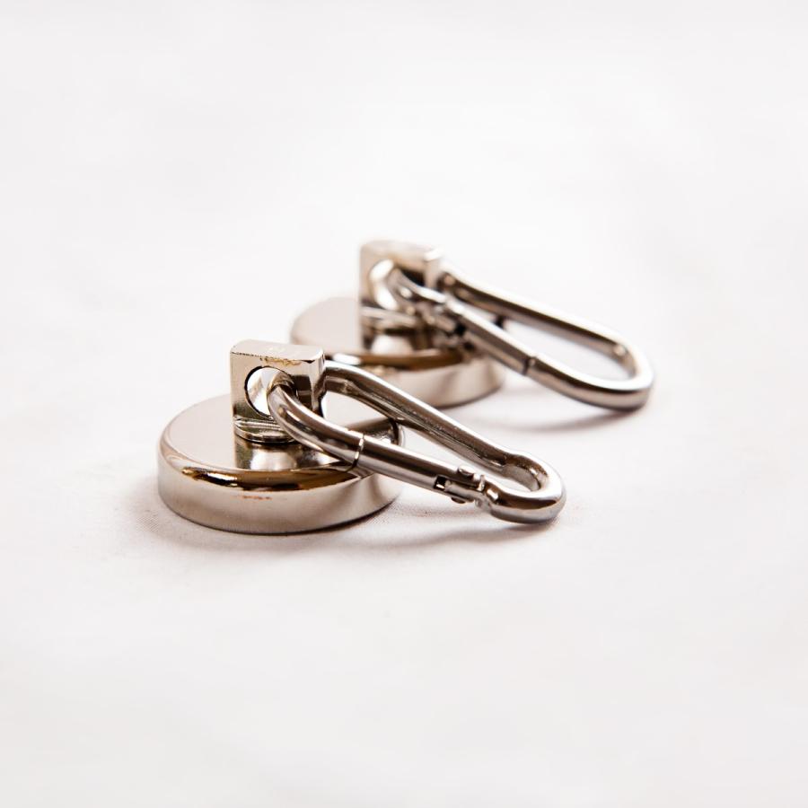 マグネットフック 超強力 黒 おしゃれ 33kg ステンレス 屋外 100均 キャンプ キッチン ネオジム磁石 大型 2個セット カラビナ | ブランド登録なし | 12