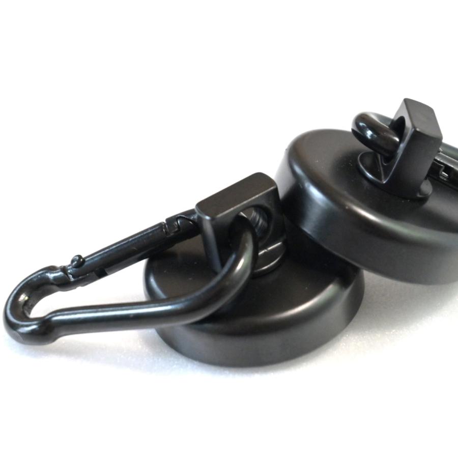 マグネットフック 超強力 黒 おしゃれ 33kg ステンレス 屋外 100均 キャンプ キッチン ネオジム磁石 大型 2個セット カラビナ | ブランド登録なし | 13