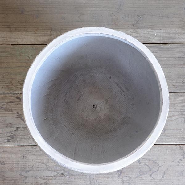 デザイナーズ 高級鉢カバー ファイバーセメント 立体模様 アッシュ