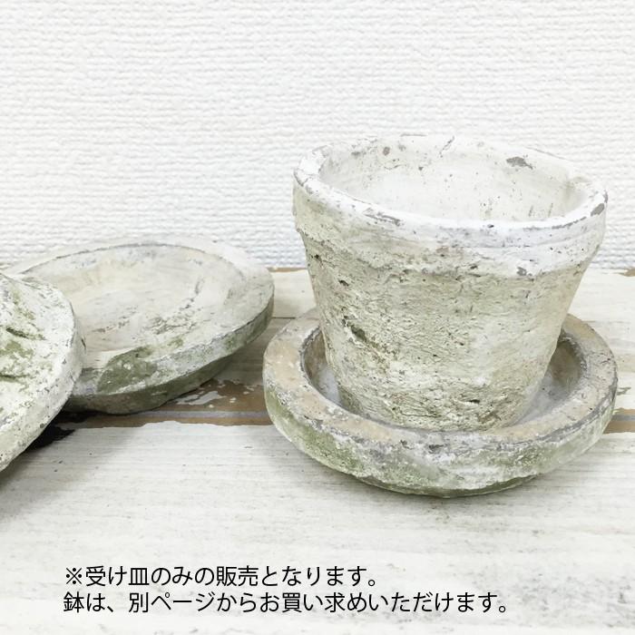 モスポット 受け皿 ホワイト 3個 植木鉢 陶器鉢 ソーサー 白色 白