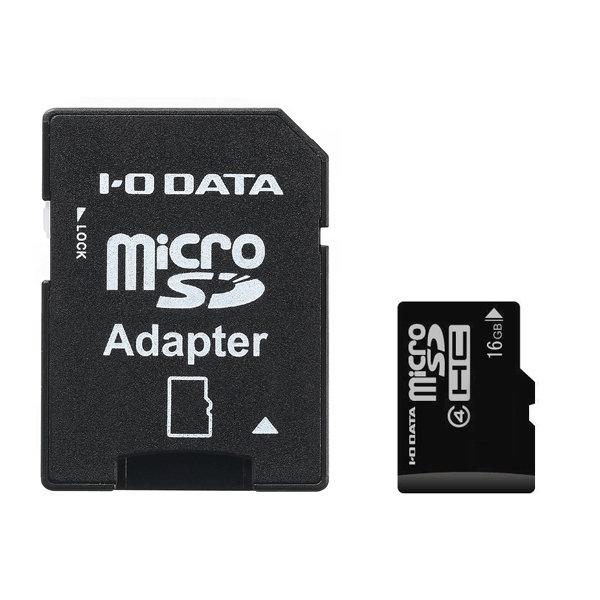 microSDカード マイクロSD 国産 16GB Class4 アイ・オー・データ SDアダプタ付き   microSDHC｜pgear｜02