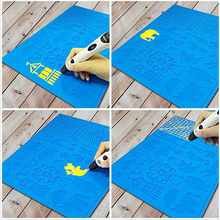 3Dペン用シリコンマット 大サイズ 指サック付 27×41cm |  | 02