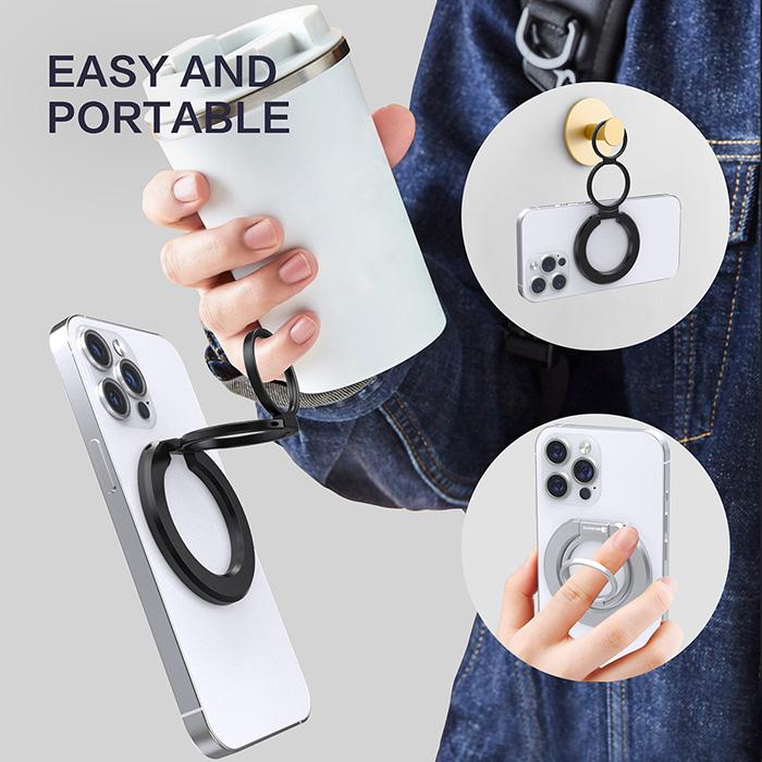 スマホリング 両面マグネット MAGSAFE スマホスタンド バンカーリング 強力 マグネット マグセーフリング 薄型 角度調節可能 |  | 06