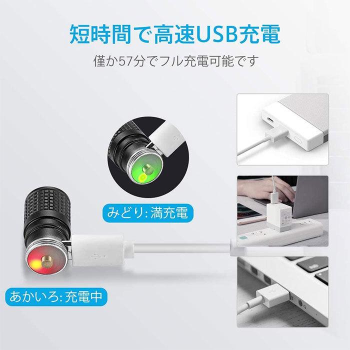 懐中電灯 LED 強力 ライト ルミントップ PICO 充電式 130ルーメン 実用点灯4時間 2モード キャンプ 山登り アウトドア 特典付き |  | 04