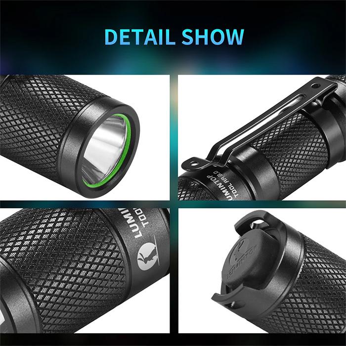 懐中電灯 LED 強力 Tool AA 3.0 最新 ライト 小型 防水 耐衝撃 防災 作業 ネックストラップ付 ルミントップ |  | 08