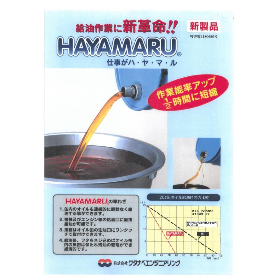 HAYAMARU HY-20LS ハヤマル 18L角缶・20L丸缶用ノズル　オイルロート　キャップ付｜pgmechanism｜08