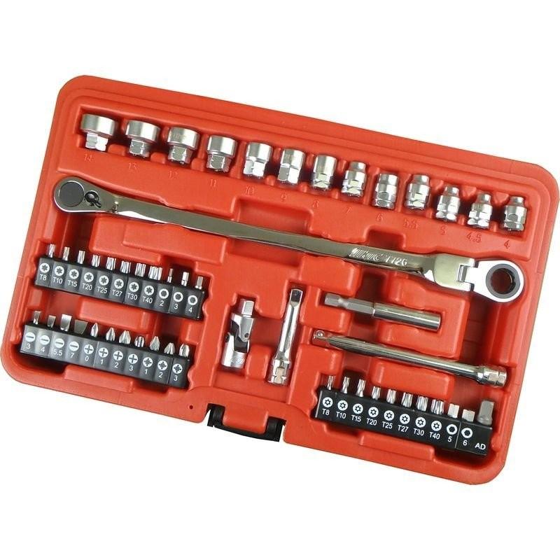 JTC7726 　超ショートソケット＆ラチェットセット　51pcsセット