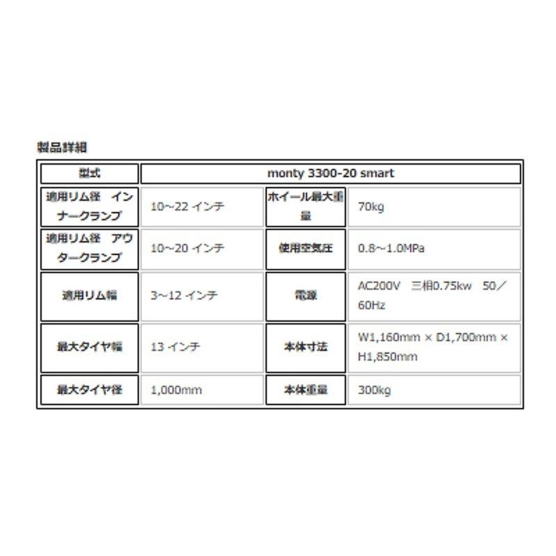 Monty 3300-20 smart ホフマン タイヤチェンジャー : PGメカニズム 