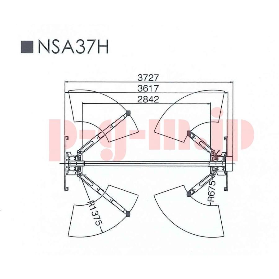 Bishamon（ビシャモン）スギヤス WNSA37H　門型リフト　３．７ｔ　ワイドポストタイプ　洗車対応モデル　高さ4155｜pgmechanism｜05