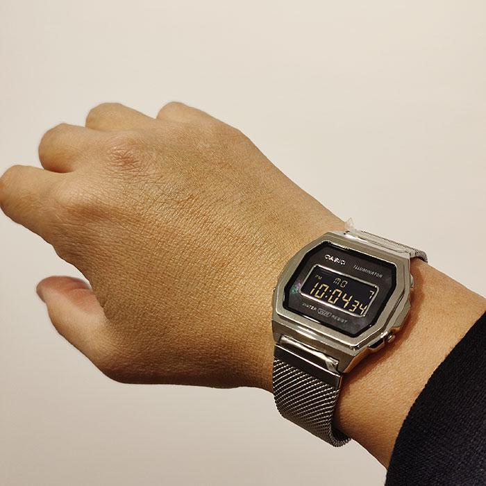 CASIO “STANDARD PREMIUM” A1000M-1BJF シルバー/白蝶貝 カシオ