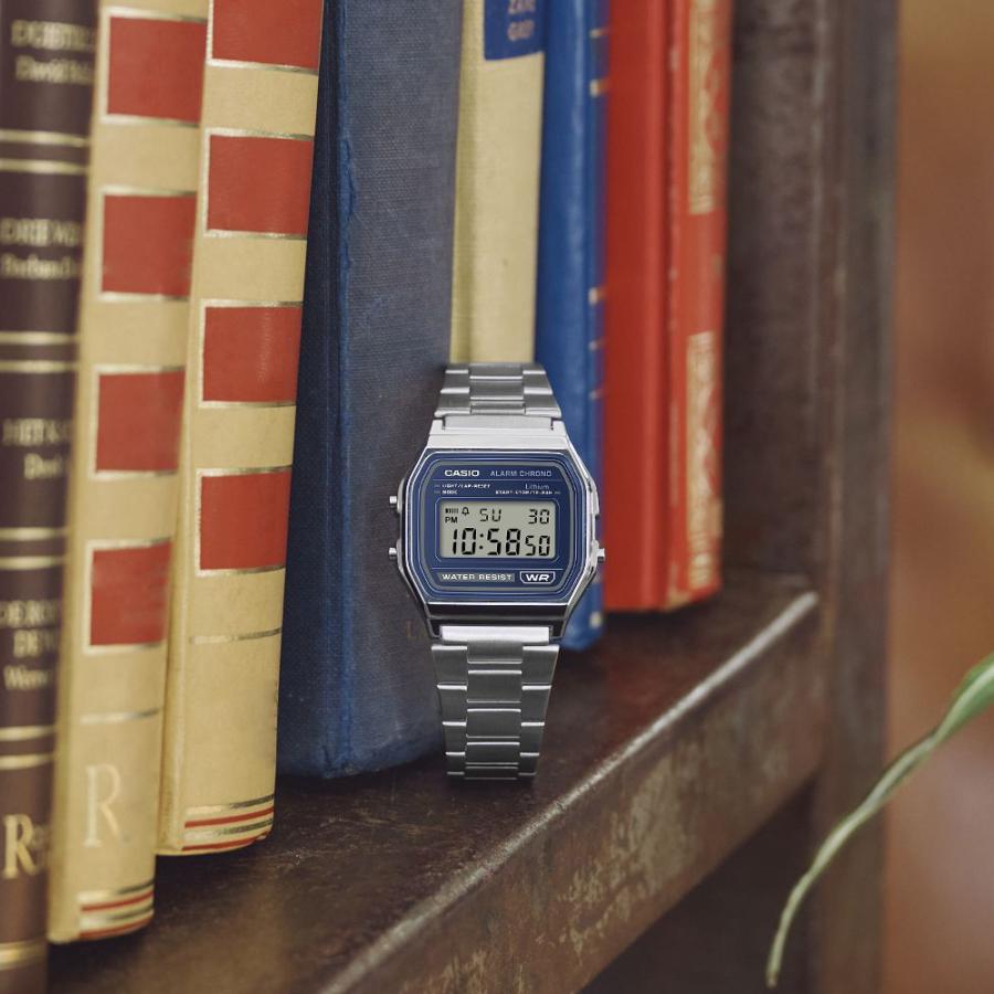 CASIO（カシオ） 国内正規保証 “CLASSIC” A158WEA-2JF シルバー/ブルー