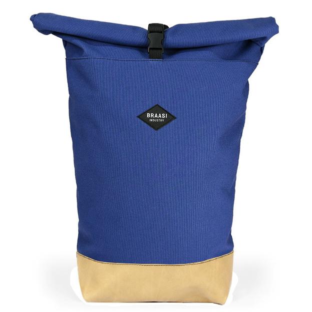 ブラアシィ・インダストリー　BRAASI INDUSTRY ROLLTOP BLUE コットンキャンバス / レザー 16L 　チェコ製　バックパック　ぬめ革ボトム