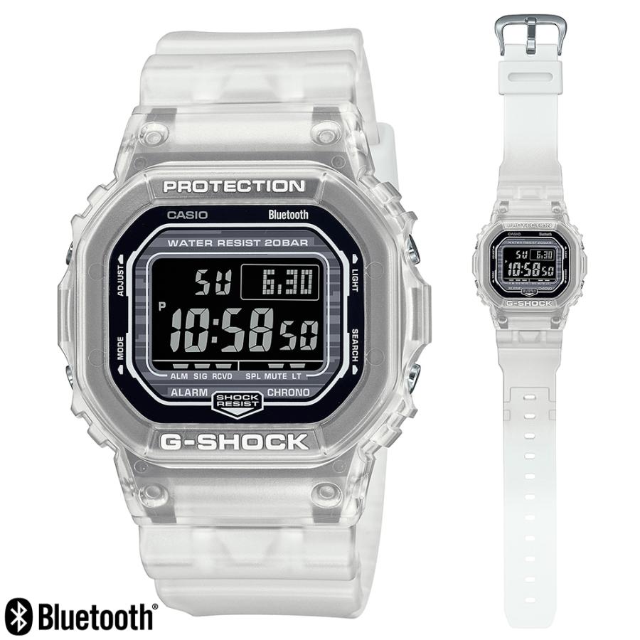 CASIO “G-SHOCK” DW-B5600G-7JF ホワイトスケルトン Bluetooth搭載
