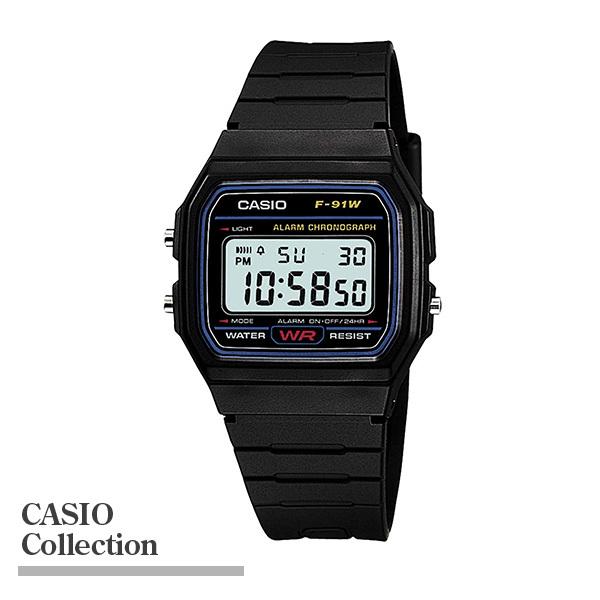 国内正規保証　CASIO Collection F-91W-1JH ブラック　スタンダードデジタル カシオ　ストップウォッチ オートカレンダー チプカシ　国内正規品　ユニセックス | CASIO