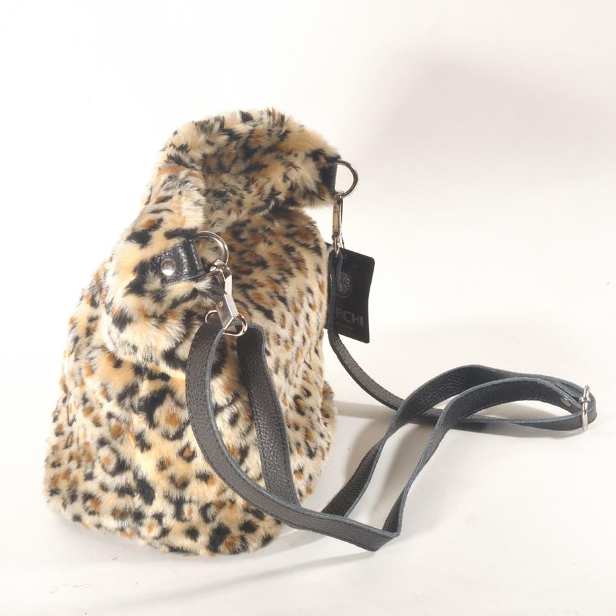 レディース GUESS ゲス ヒョウ柄 ファー トートバッグ ショルダー 