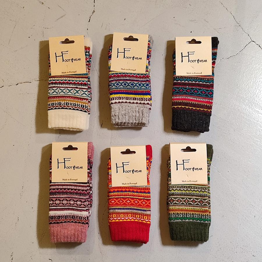 エイチフットウェア　H FOOTWEAR Made in Portugal FAIR ISLE ウール混 レディースフェアアイル柄ソックス 洗濯機洗い可　ナチュラル志向　自然派　全6色｜pgq-store｜03