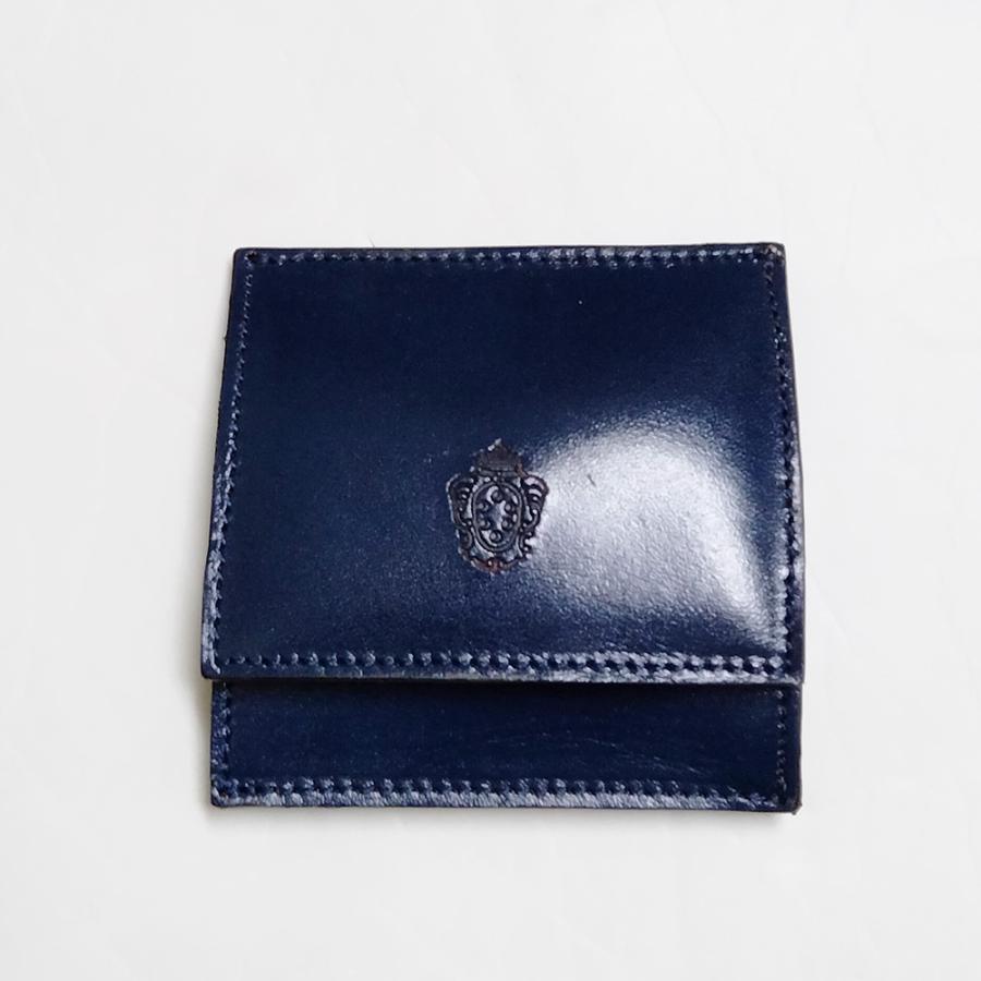 イ・メディチ　I MEDICI 313-Small coin box　ネイビー　コインウォレット　ベジタブルタンドレザー　イタリアンレザー イタリア製　小銭入れ　本革 | 