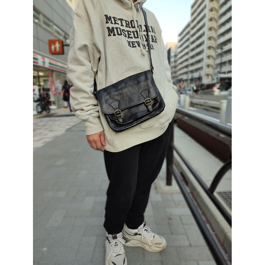 イ・メディチ　I MEDICI "3525" 2-STRAP ショルダー BLACK ブラック　イタリアン・ベジタブルタンニン・レザー イタリア製 レザーショルダーバッグ |  | 11