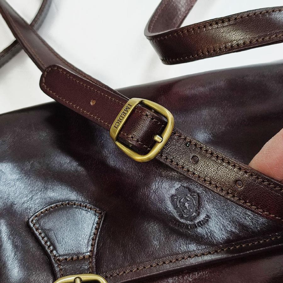 イ・メディチ　I MEDICI "3525" 2-STRAP ショルダー BLACK ブラック　イタリアン・ベジタブルタンニン・レザー イタリア製 レザーショルダーバッグ |  | 06