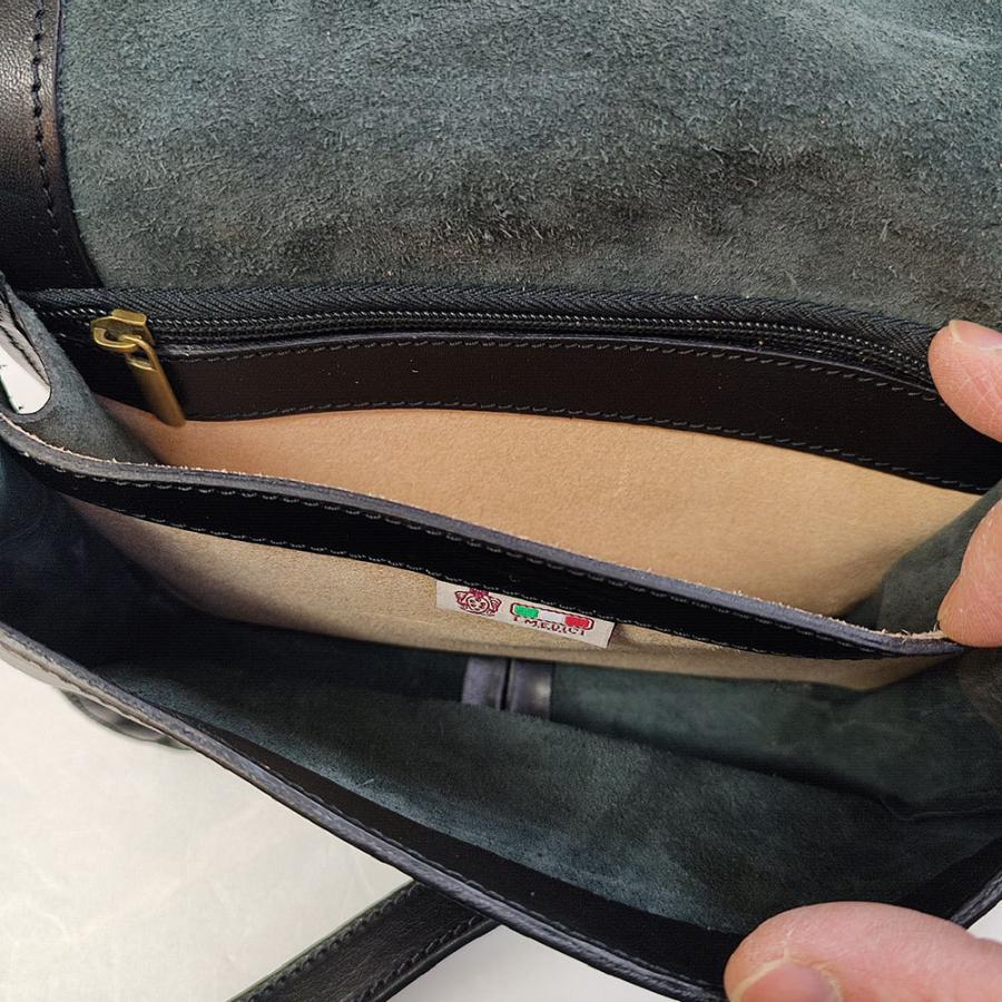 イ・メディチ　I MEDICI "3600" コンパクトショルダー DK.BROWN ダークブラウン　イタリアン・ベジタブルタンニン・レザー イタリア製 レザー ショルダーバッグ |  | 03