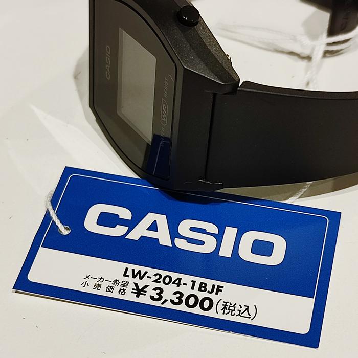 国内正規保証　CASIO Standard Watch LW-204-1BJF ブラックバンド＋ブラックケース　オールブラックモデル　カシオ　チプカシ ギフト プチプラ　国内正規品｜pgq-store｜05