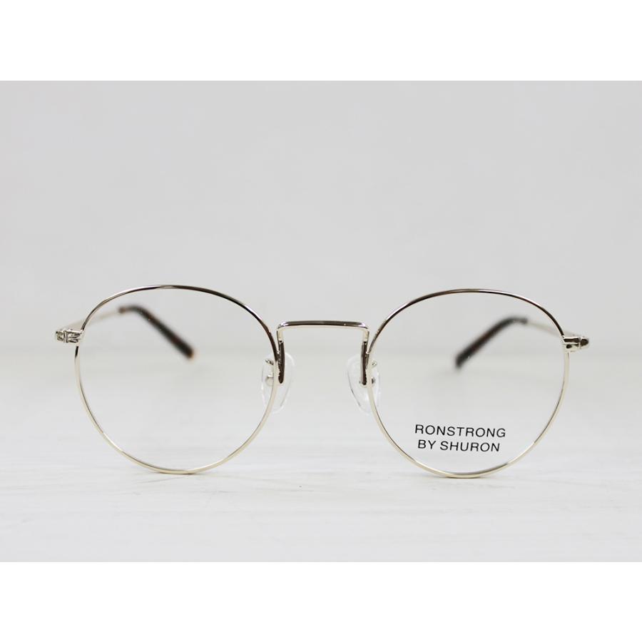 シュロン　SHURON Made in U.S.A. RONSTRONG 48mm ゴールド ボストン型メガネ 眼鏡フレーム 丸メガネ　アメリカ製