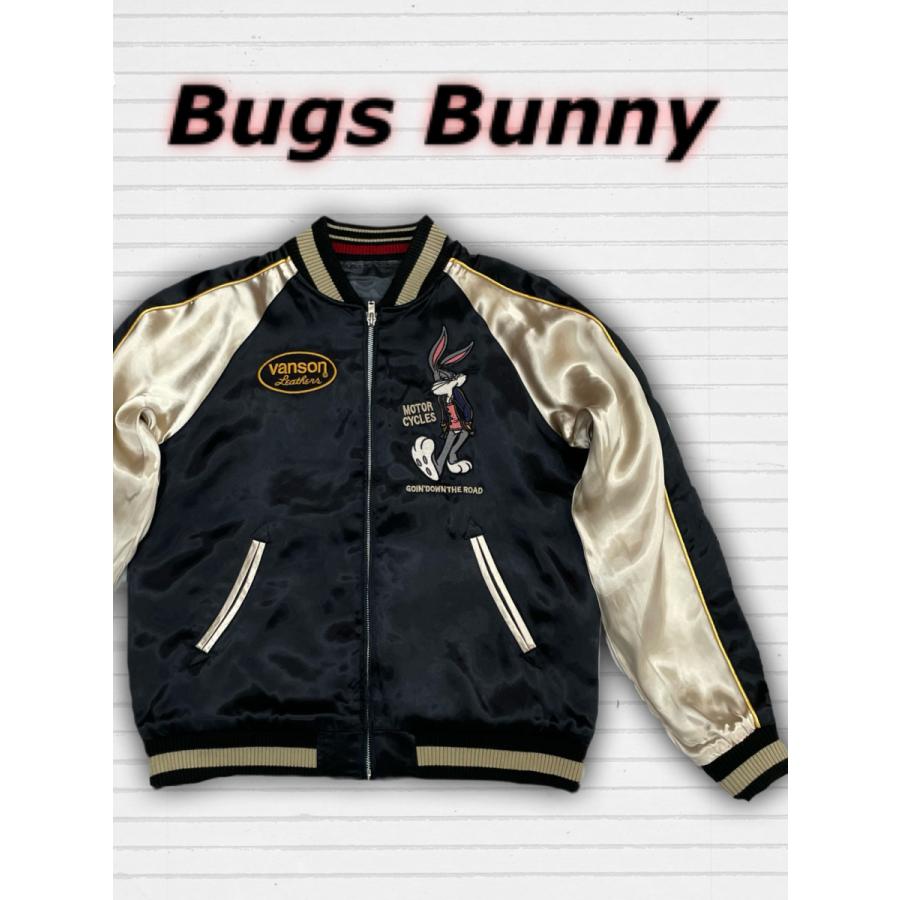 【数量限定アウトレット品】 VANSON バンソン　2021 新作　秋物 ルーニーチューンズ　　バックスバニー　トゥイーティー　スカジャン　リバーシブル　リバーシブルスカジャン 【C2442614031】(14067円)