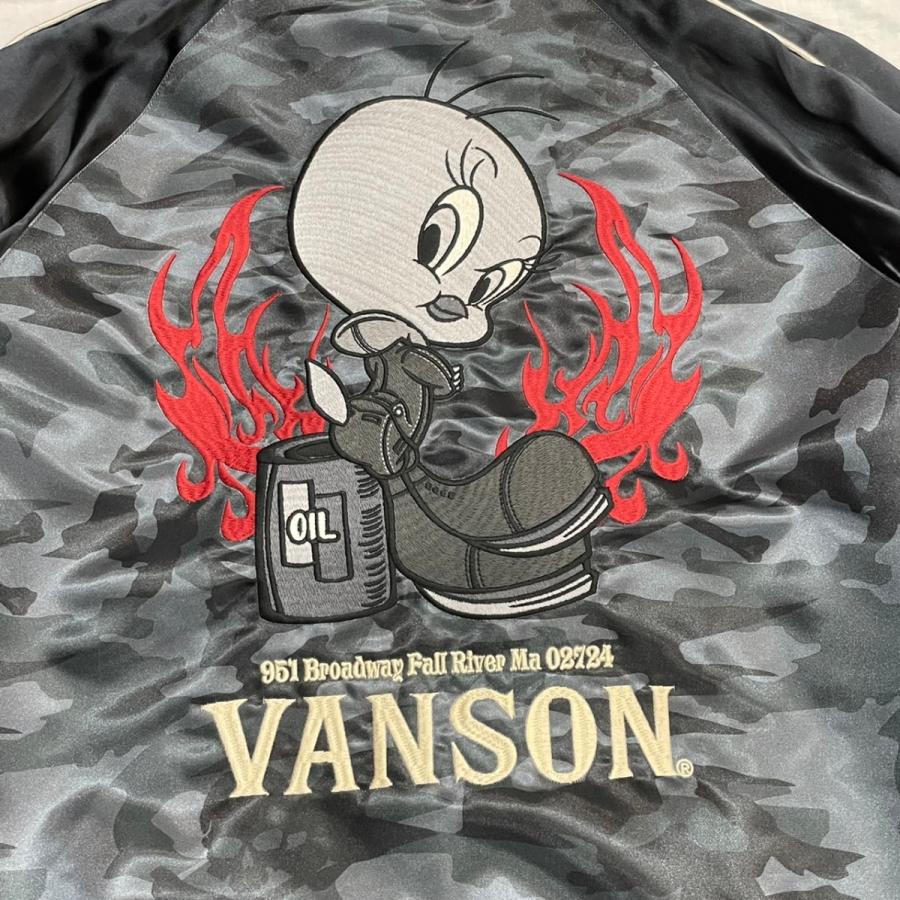 【数量限定アウトレット品】 VANSON バンソン　2021 新作　秋物 ルーニーチューンズ　　バックスバニー　トゥイーティー　スカジャン　リバーシブル　リバーシブルスカジャン 【C2442614031】(14067円)