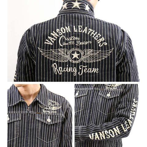 新品タグ付き✨VANSON バンソン ロゴ刺繍 オールインワンつなぎカバーオール バンソン VANSON デニム 刺繍 オールインワン つなぎ カバーオール